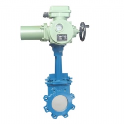 Electric WCB SS304 Knife Gate Valve Gear PN16