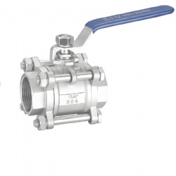 SS304 1000WOG 3pc Ball Valve BSPT NPT